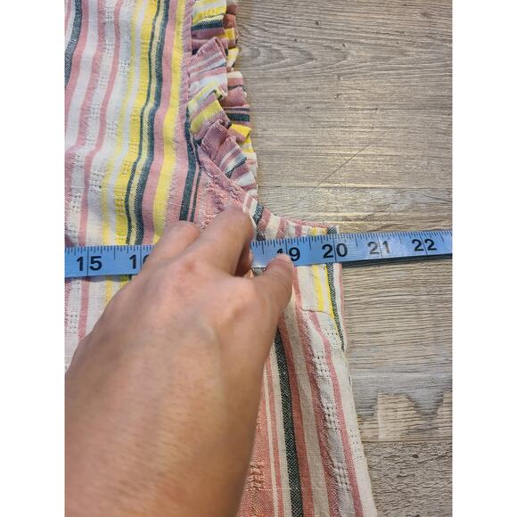 Emery rose large women's striped ruffle trim 2 piece set - Picture 9 of 13